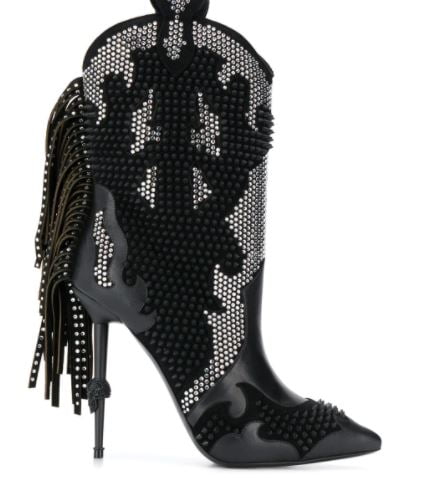 most expensive cowboy boots: Philipp Plein Embellished Women’s Cowboy Boots -$5,000