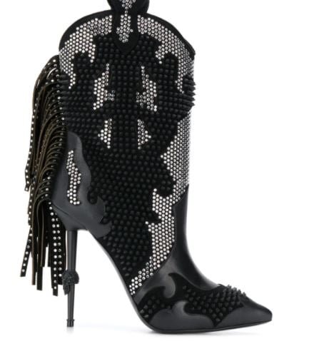 Most expensive cowboy boots: philipp plein embellished women’s cowboy boots -$5,000